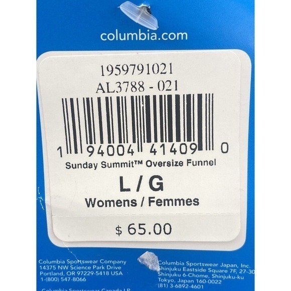 NEW Columbia Sunday Summit Oversized Grey Funnel Neck Women’s Sweatshirt Size L - Picture 4 of 16